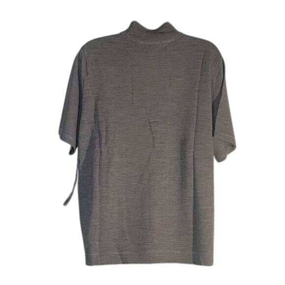 JONES NEW YORK NEW Merino Wool Gray Mock Neck Short Sleeve Sweater 2X - Picture 4 of 5